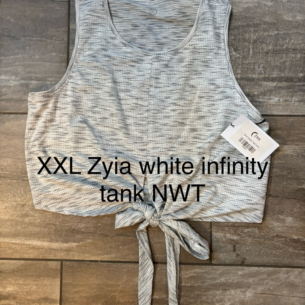 Zyia Women's White Infinity Tank Top